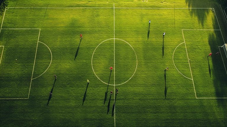 Photo of a 3 4 3 soccer formation.