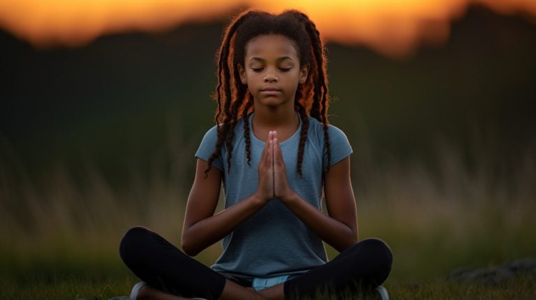 Soccer player doing yoga while focusing on hydration and rest for soccer. The best soccer water bottles help with hydration as part of your recovery from soccer.