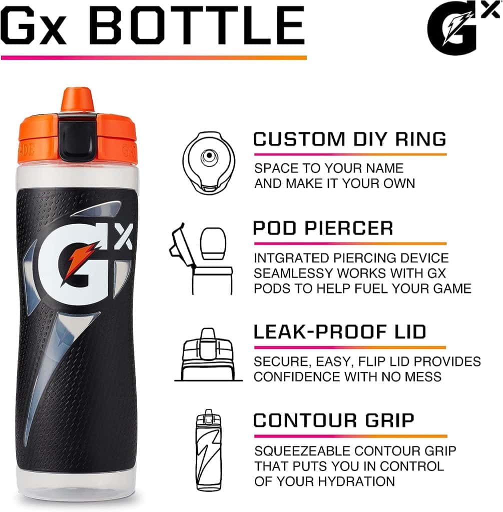 Gatorade GX soccer water bottle